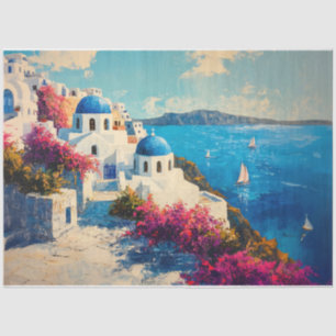 Papel De Seda Decoración de pintura al aceite de las flores vibr