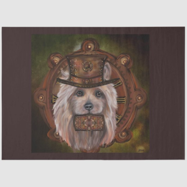 PAPEL DE SEDA DECORACIÓN DE TERRIER AUSTRALIANO (Anverso)