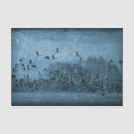 Papel De Seda Decoración de textura azul Verde azulada de época 