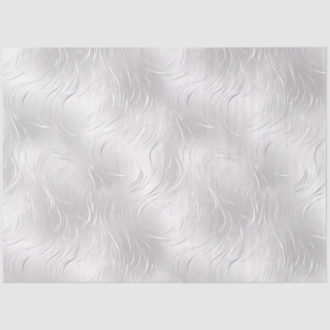 Papel De Seda Decoración de tono plateado (Anverso)