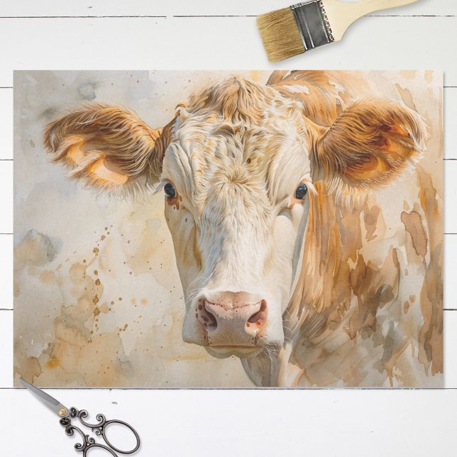 Papel De Seda Decoración de vaca lechera crema (Subido por el creador)