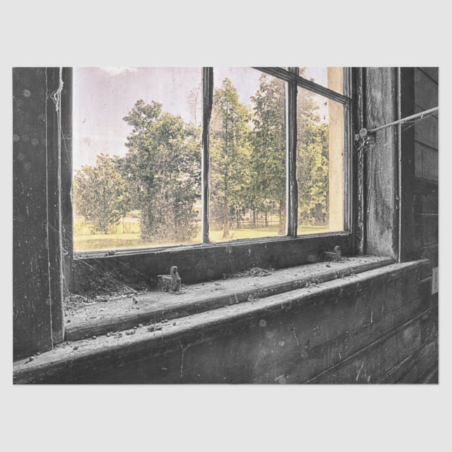 Papel De Seda Decoración de ventana antigua  (Anverso)