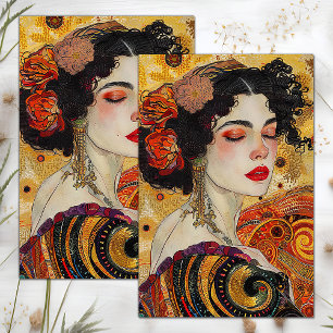 PAPEL DE SEDA DECORACIÓN DE VICTORIAN VINTAGE LADY