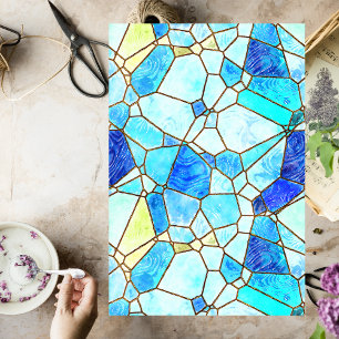 Papel De Seda Decoración De Vidrio Manchado De Vidrio Marítimo