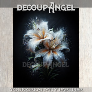 Papel De Seda Decoración de White Lily Duo