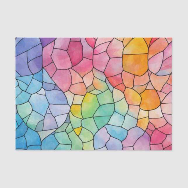 Papel De Seda Decoración del arcoiris del espectro intenso (Anverso)