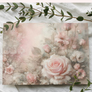 Papel De Seda Decoración del Bouquet de la rosa rosa del Pastel