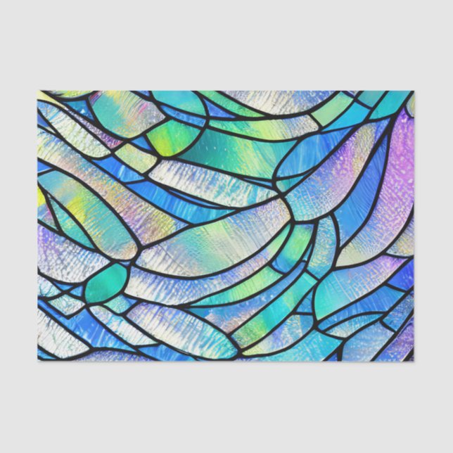 Papel De Seda Decoración del efecto de vidrio manchado irlandés (Anverso)