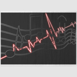 Papel De Seda Decoración del fondo del latido musical