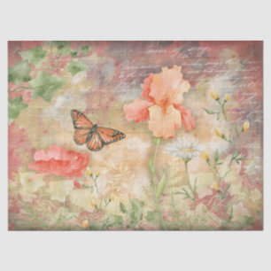 Papel De Seda Decoración del Jardín de Mariposa Floral
