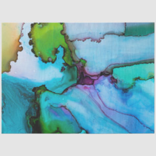 Papel De Seda Decoración del lavado de color turquesa brillante