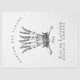 Papel De Seda Decoración del logotipo de las flores de época de 