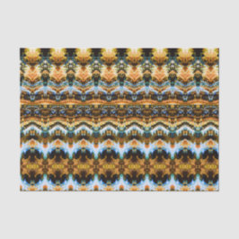 Papel De Seda Decoración del patrón antiguo de color azul marrón