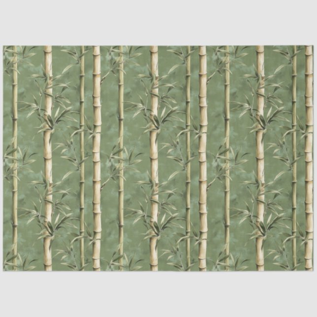 Papel De Seda Decoración del patrón de bambú (Anverso)