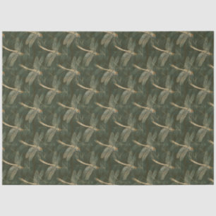 Papel De Seda Decoración del patrón de diseño verde artístico de