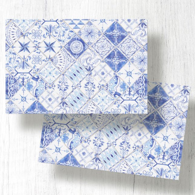 Papel De Seda Decoración del patrón de mosaico del Rústico Azul  (Subido por el creador)