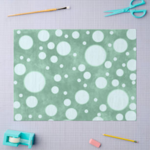 Papel De Seda Decoración del patrón de puntos de polka blanco de