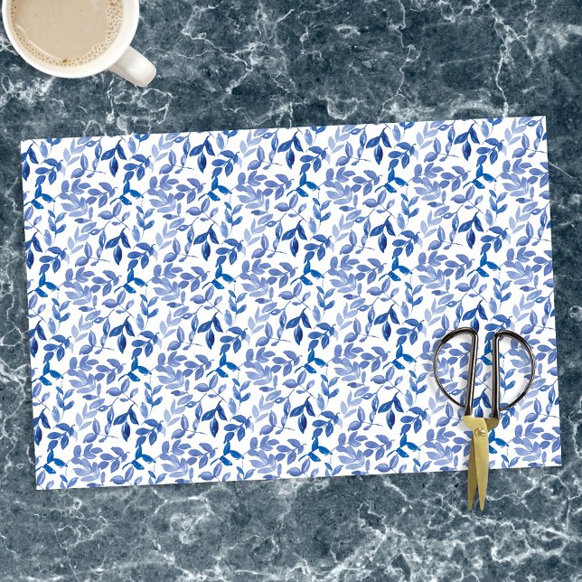Papel De Seda Decoración del patrón floral azul (Subido por el creador)