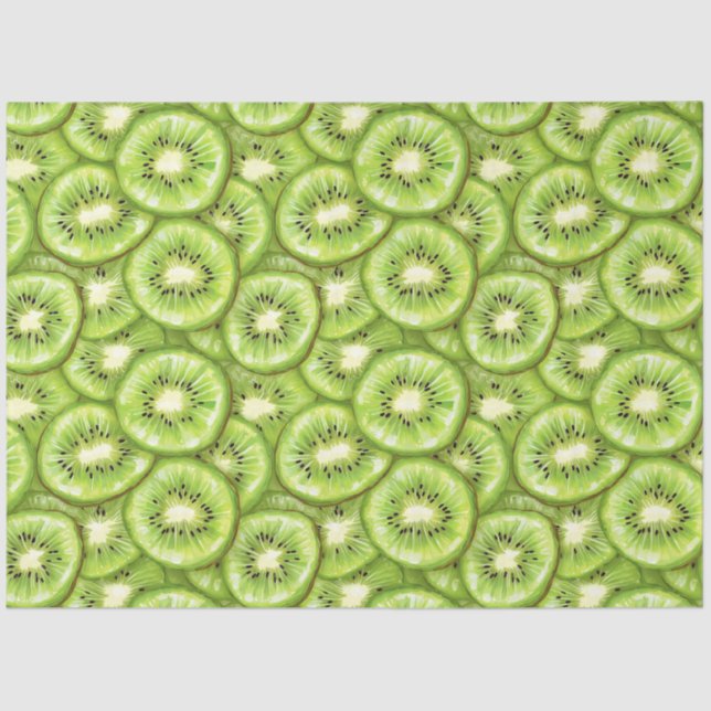Papel De Seda Decoración del patrón Kiwi Slice (Anverso)