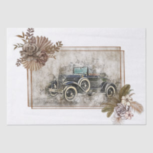 Papel De Seda Decoración del Viejo Vintage Classic Boho Car