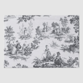 Papel De Seda Decoración en blanco y negro de la tela francesa d