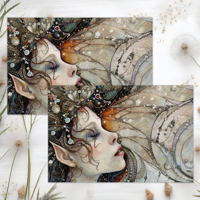 PAPEL DE SEDA DECORACIÓN FANTASY FAIRY (FANTASY FAIRY DECOUPAGE TISSUE PAPER)