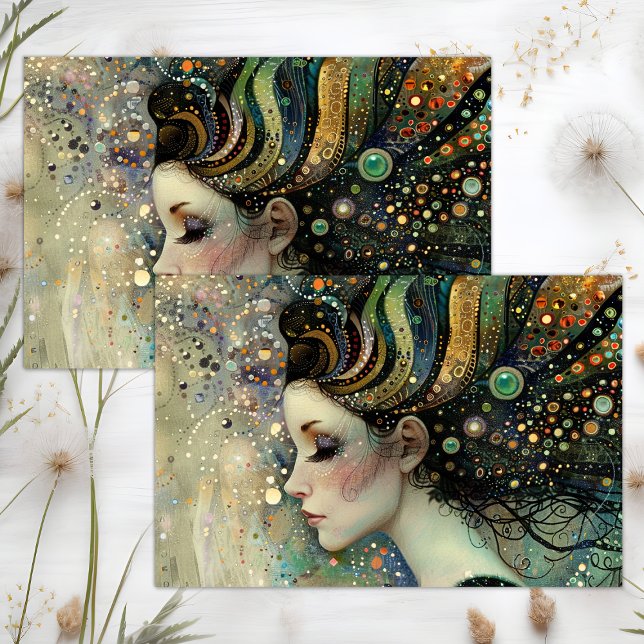 PAPEL DE SEDA DECORACIÓN FANTASY FAIRY (FANTASY FAIRY DECOUPAGE TISSUE PAPER)
