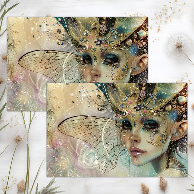 PAPEL DE SEDA DECORACIÓN FANTASY FAIRY (FANTASY FAIRY DECOUPAGE TISSUE PAPER)