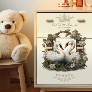 Papel De Seda Decoración floral cisnes vintage Shabby Chic
