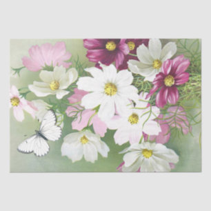 Papel De Seda Decoración floral de cosmos flor de mariposa de vi