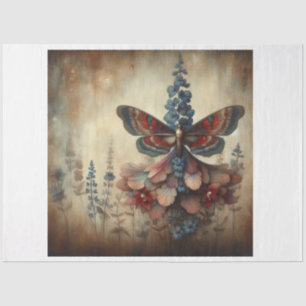Papel De Seda Decoración floral de mariposa