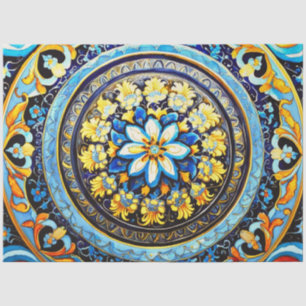 Papel De Seda Decoración floral española romana medieval