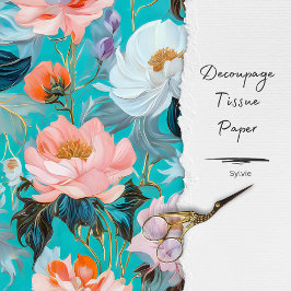 Papel De Seda Decoración Floral Rústica Vintage
