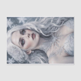 Papel De Seda Decoración fría de cabello plateado de solsticio d