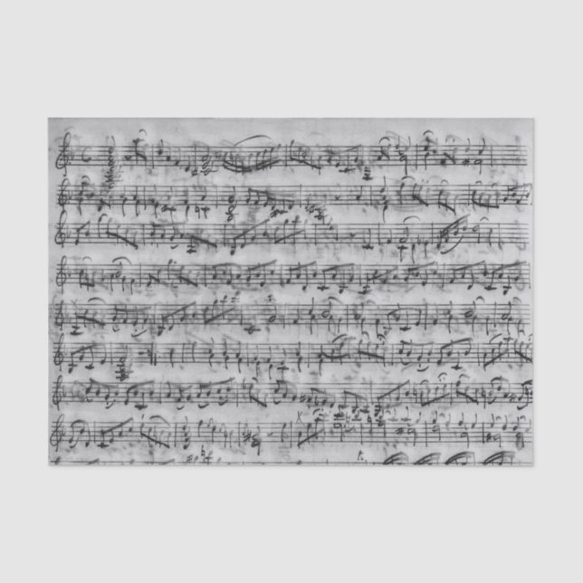 Papel De Seda Decoración manuscrita gris de chapa de vintage (Anverso)