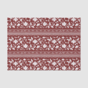 Papel De Seda Decoración roja del Floral Vintage Chinoiserie