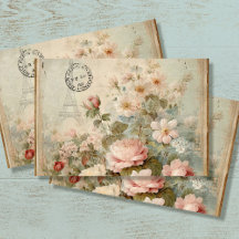 Decoración rosa de la Torre Eiffel Vintage Frances