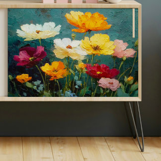 Papel De Seda Decoración texturizada de flores silvestres