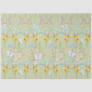 Papel De Seda Decoración verde de la mariposa de la Pascua de la