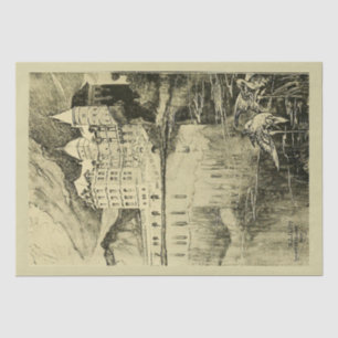 PAPEL DE SEDA DECORACIÓN VINTAGE CASTILLO FRANCÉS CASTILLO CAMPI