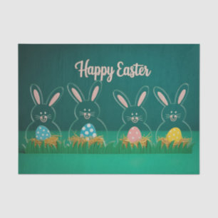Papel De Seda Decoraciones modernas de conejo de Pascua de acríl