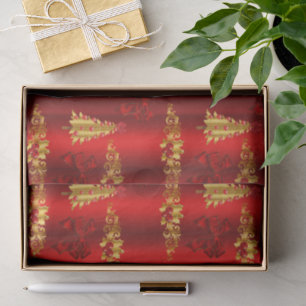 Papel De Seda Decoraciones navideñas en rojo