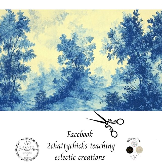 Papel De Seda Decorarse Paisaje francés Paleta Blanca Azul (Subido por el creador)