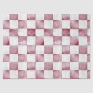 Papel de seda decorativo de cuadros rojos