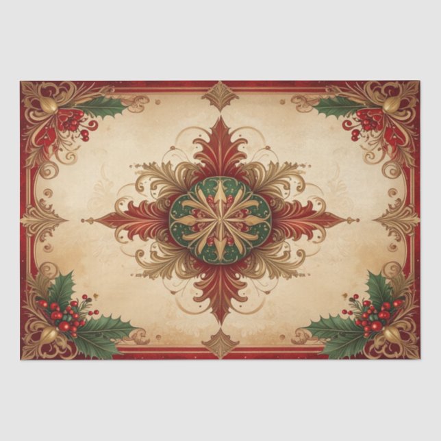 Papel de seda decorativo rojo para fiestas (Anverso)