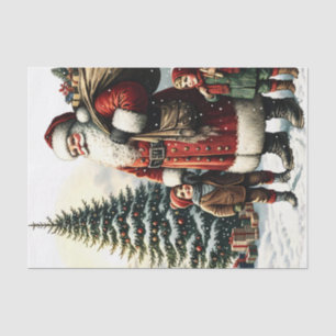 Papel De Seda Decoup de Navidades de Santa Vieja