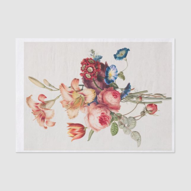 Papel De Seda Decoupagación de la desconexión de las Flores Flor (Anverso)