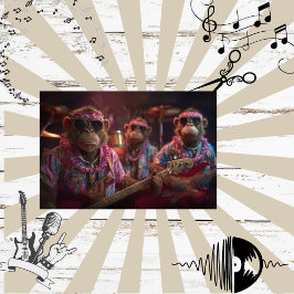 Papel De Seda Decoupage 3 Banda tropical del mono