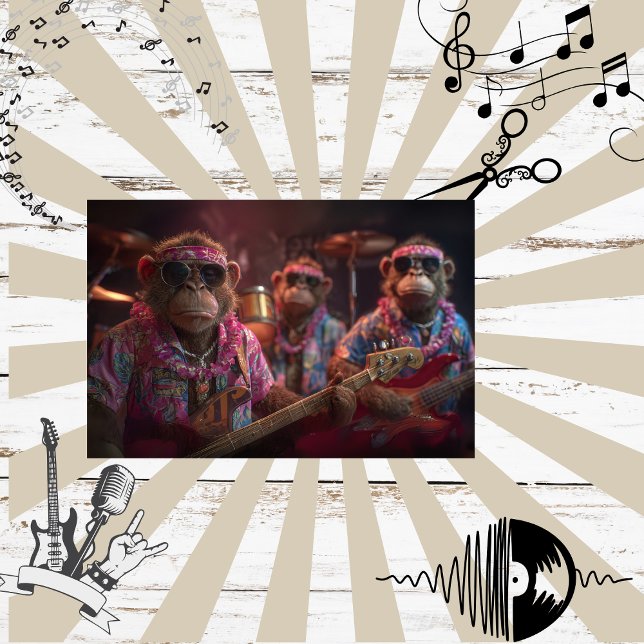 Papel De Seda Decoupage 3 Banda tropical del mono (Subido por el creador)