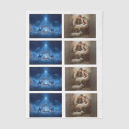 Papel De Seda Decoupage 3" Snow Globe & Frame 4x3"-10x14paper